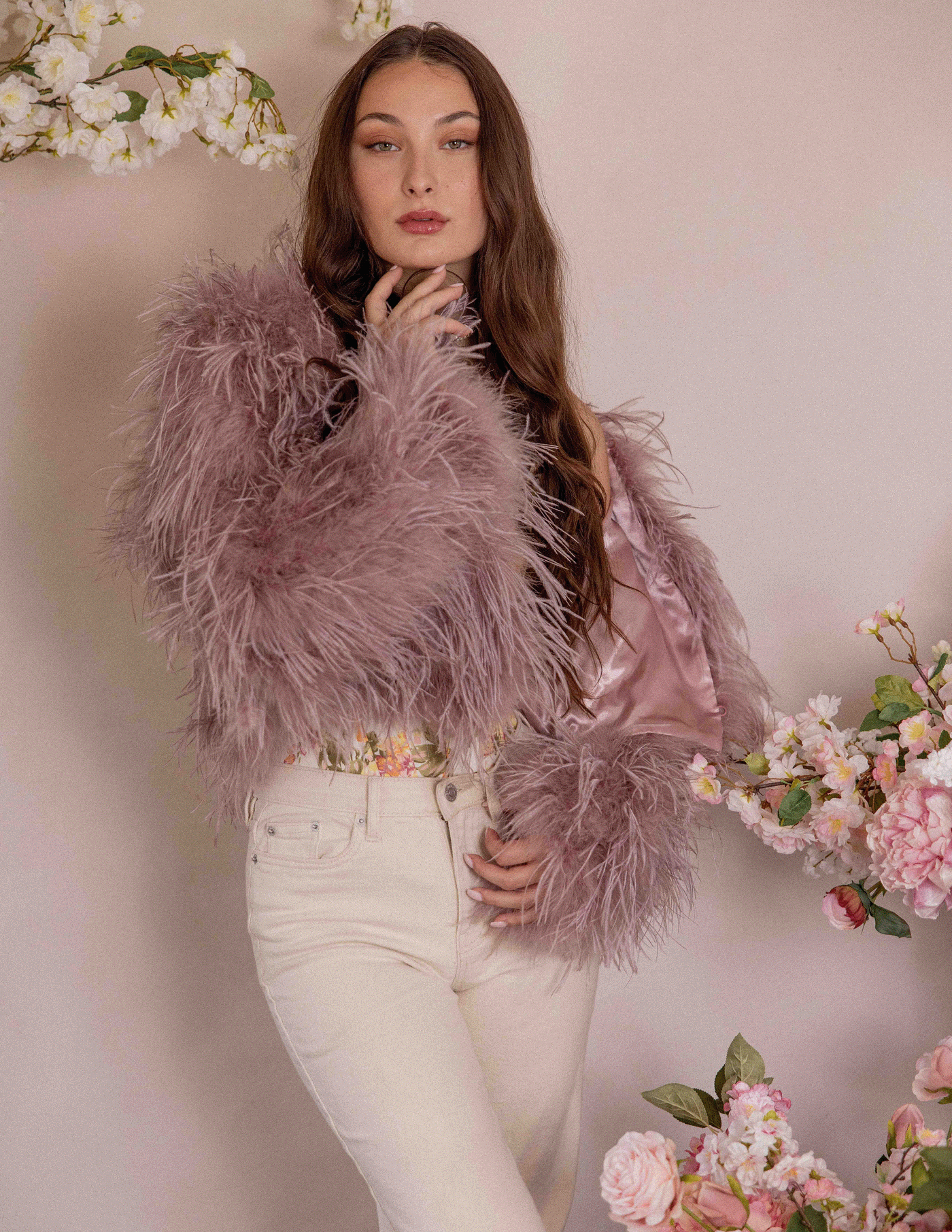 Nuage Florals - Limited Edition Feather Tote in Pink - Le NUAGE Luxe