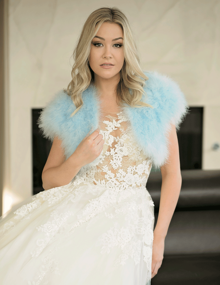 Blue fur clearance bolero